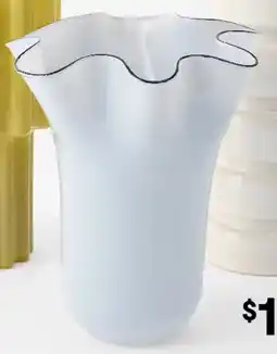 Kmart Ruffle Blue Glass Vase offer