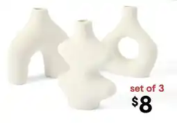 Kmart Ceramic Mini Vases offer