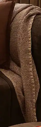 Kmart Stonewashed Australian Cotton Waffle Throw - Tan offer