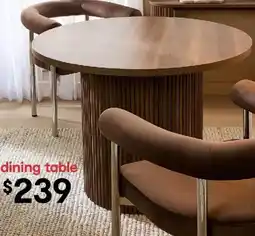 Kmart Ryan Ribbed Dining Table - Walnut offer