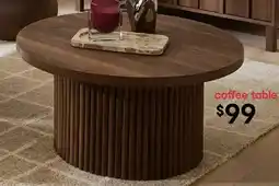 Kmart Ryan Ribbed Coffee Table - Walnut offer