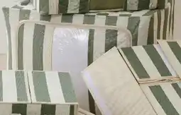 Kmart Linen Look Collapsible Box with Window - Extra Large, Green Stripe offer