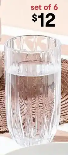 Kmart 6 Finley Highball Glasses offer