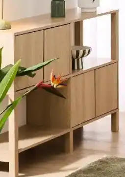 Kmart Sadie Wide Bookshelf with Doors - Light Oak offer