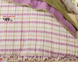 Kmart Isha Gingham Cotton Reversible Quilt Cover Set - Double Bed offer