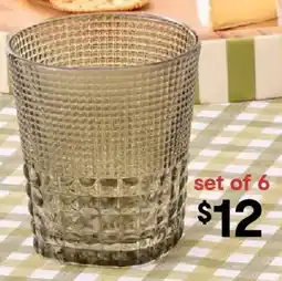 Kmart 6 Green Beaded Tumbler Glasses offer