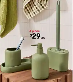 Kmart Bathroom Accessory Set - Green offer