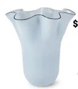 Kmart Ruffle Blue Glass Vase offer