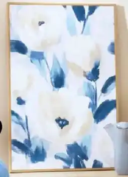 Kmart Indigo Bloom Framed Canvas offer