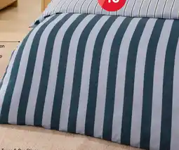 Kmart Stripe Linen Cotton Reversible Quilt Cover Set - King Bed, Blue offer