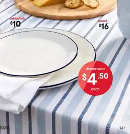 Kmart Blue Stripe Tablecloth offer