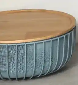 Kmart 3 Piece Metal and Wood Fruit Bowl Set offer