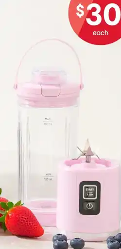 Kmart Portable USB Blender - Pink offer