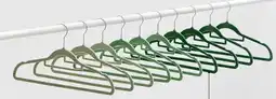 Kmart Flocked Hangers - Green offer
