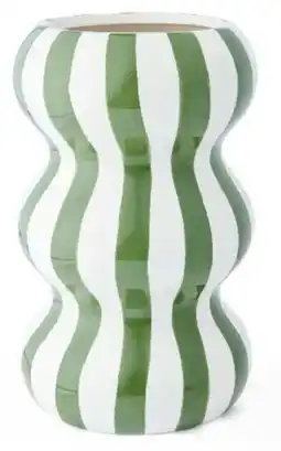 Kmart Bubble Green Stripe Vase offer