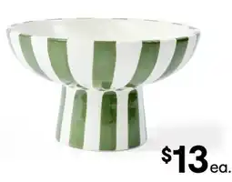 Kmart Stripe Ceramic Decor Bowl offer