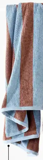 Kmart Stripe Cotton Bath Towel - Brown offer