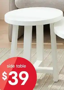 Kmart Charlie Side Table - White offer