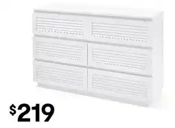 Kmart Charlie 6 Drawer Chest - White offer