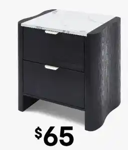 Kmart Claire Bedside Table - Black offer