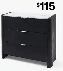 Kmart Claire 3 Drawer Chest - Black offer
