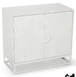 Kmart Stevie Ribbed Cabinet - White offer