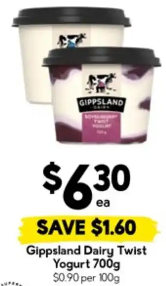Drakes Gippsland Dairy Twist Yogurt offer