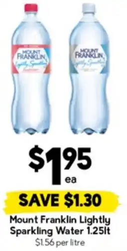 Drakes Mount Franklin Lightly Sparkling Water offer