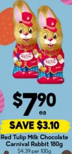 Drakes Red Tulip Milk Chocolate Carnival Rabbit offer