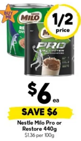 Nestle Milo Pro or Restore