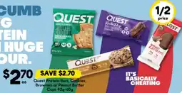 Drakes Quest Protein Bars, Cookies, Brownies or Peanut Butter Cups offer
