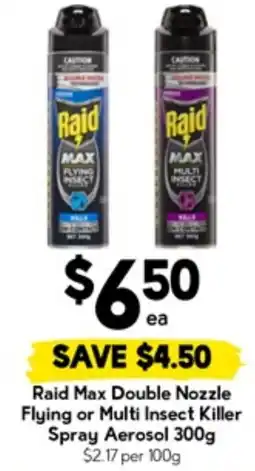 Drakes Raid Max Double Nozzle Flying or Multi Insect Killer Spray Aerosol offer
