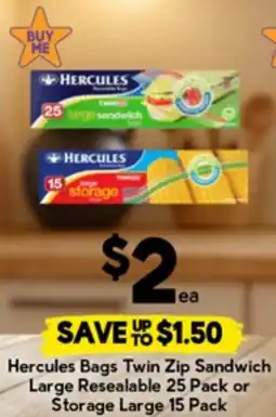 Drakes Hercules Bags Twin Zip Sandwich Large Resealable or Storage Large offer