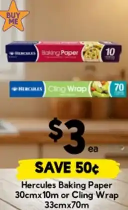Drakes Hercules Baking Paper or Cling Wrap offer
