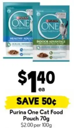 Drakes Purina One Cat Food Pouch offer