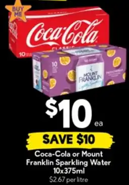 Drakes Coca-Cola or Mount Franklin Sparkling Water offer