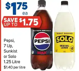 Foodland Pepsi, 7 up, sunkist or solo offer