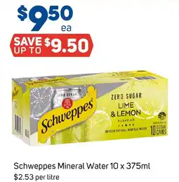 Foodland Schweppes mineral water offer