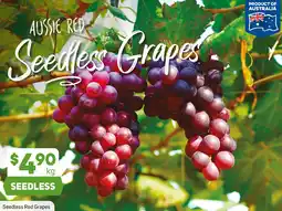 Foodland Seedless red grapes offer