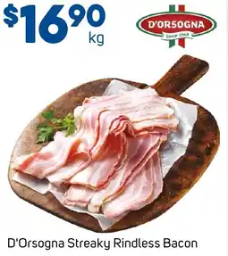 Foodland D'Orsogna Streaky Rindless Bacon offer
