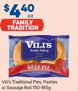 Foodland Vili's Traditional Pies, Pasties or Sausage Roll offer