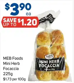 Foodland MEB Foods Mini Herb Focaccia offer