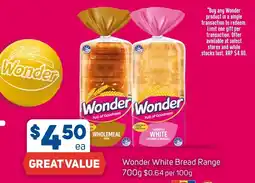 Foodland Wonder White Bread Range offer