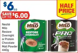 Foodland Nestlé Milo Restore Overnight or Protein Chocolate Malt Powder offer