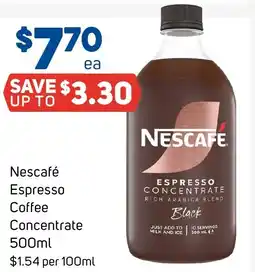 Foodland Nescafé Espresso Coffee Concentrate offer