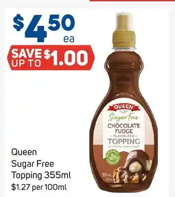 Foodland Queen sugar free topping offer
