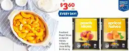 Foodland Foodland peach slices or apricot halves in natural juice offer