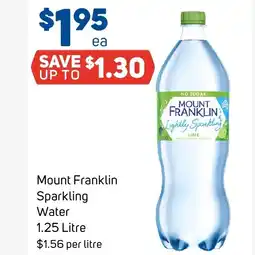 Foodland Mount franklin sparkling water offer