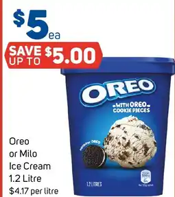 Foodland Oreo or milo ice cream offer