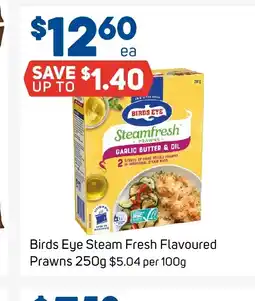 Foodland Birds eye steam fresh flavoured prawns offer